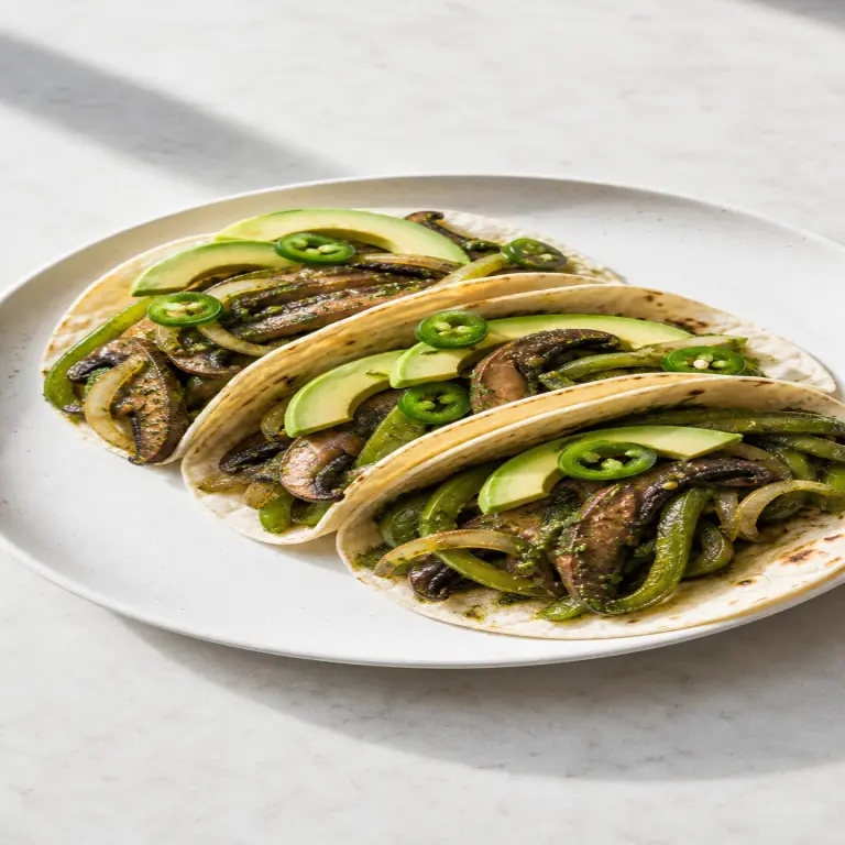 Tacos de portobello au chimichurri
