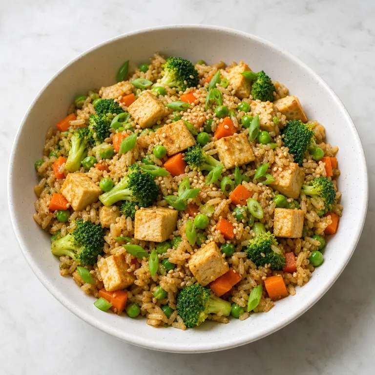 Riz sauté au tofu
