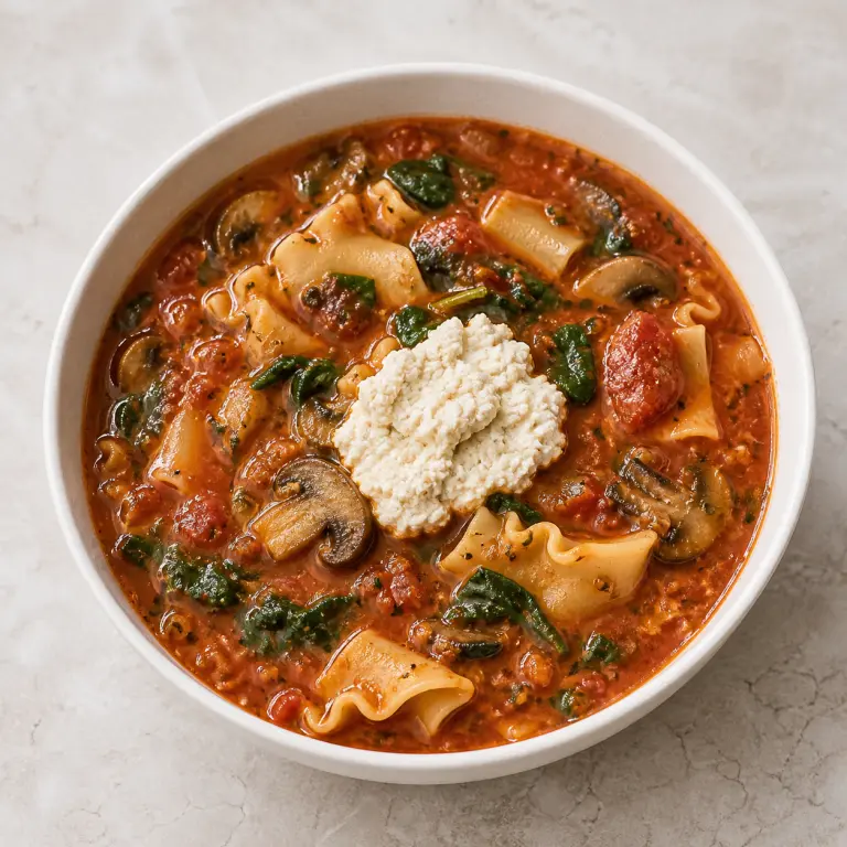 Soupe façon lasagnes