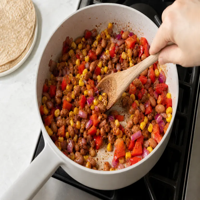 Burritos aux légumes · étape 1