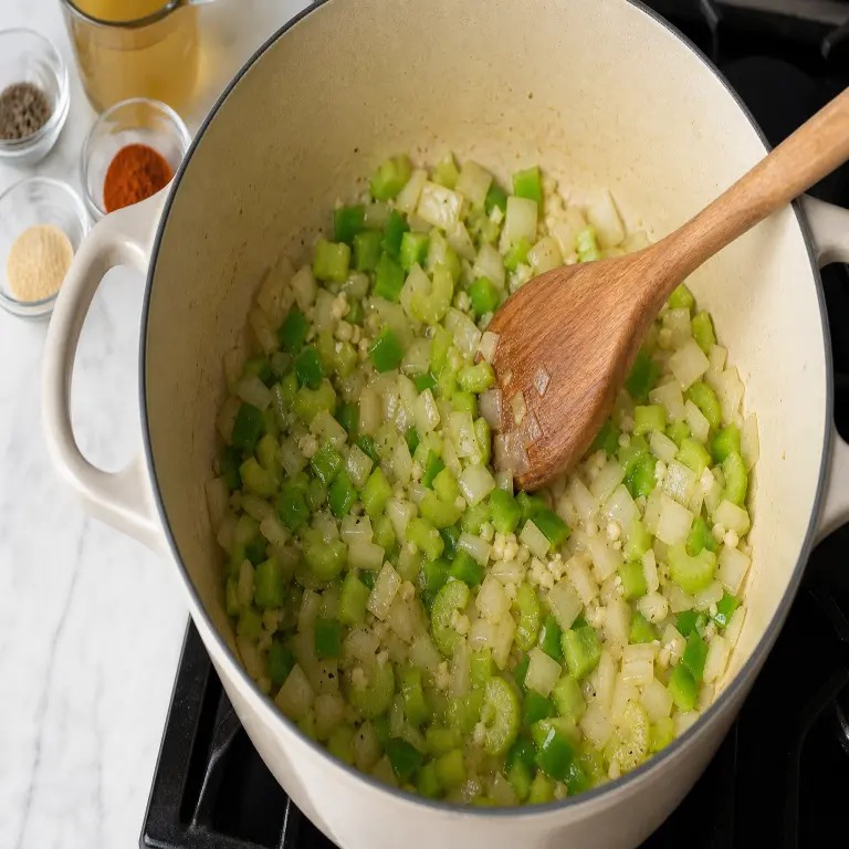 Gumbo aux haricots rouges · étape 2