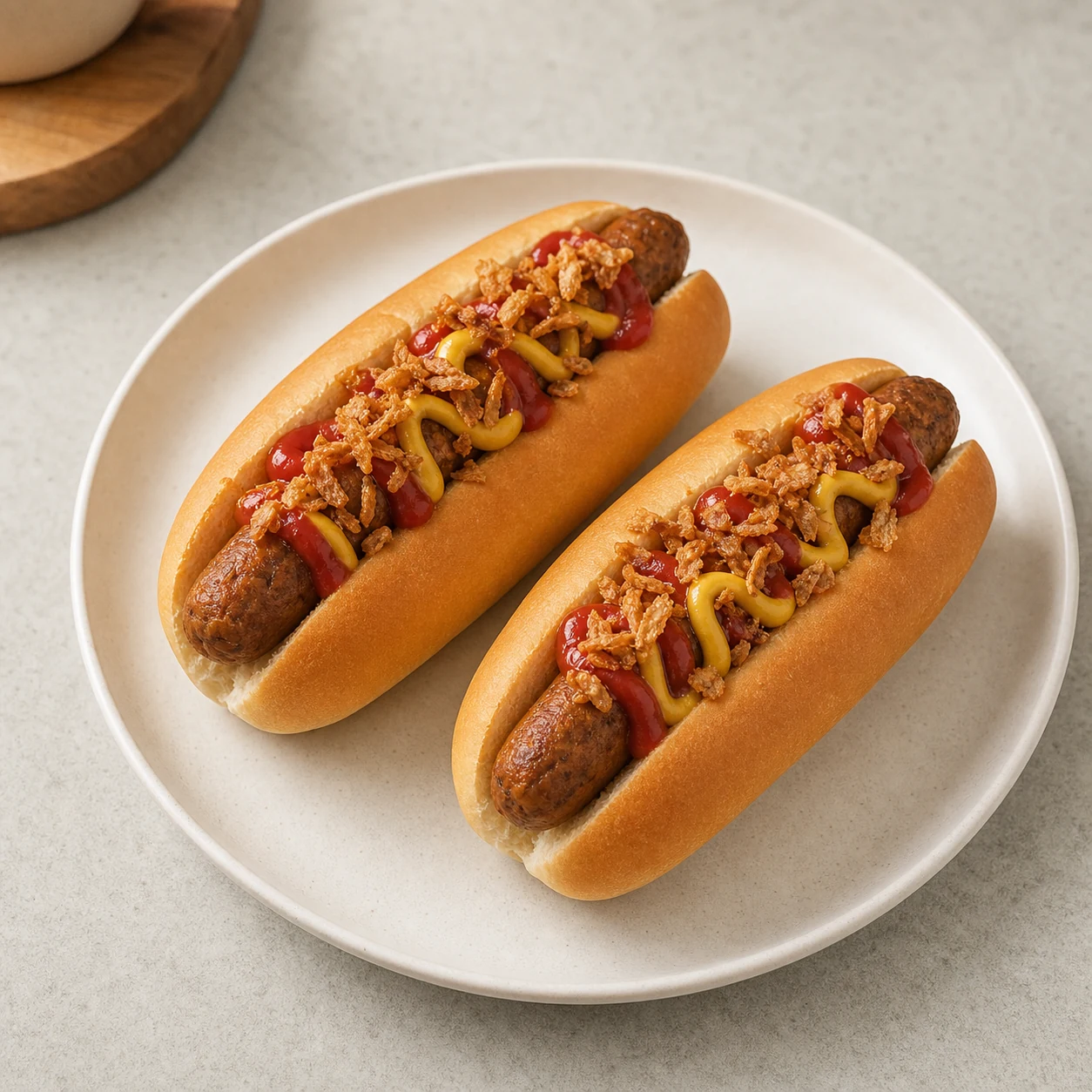 Hot-dogs chipolatas — monter les hot-dogs