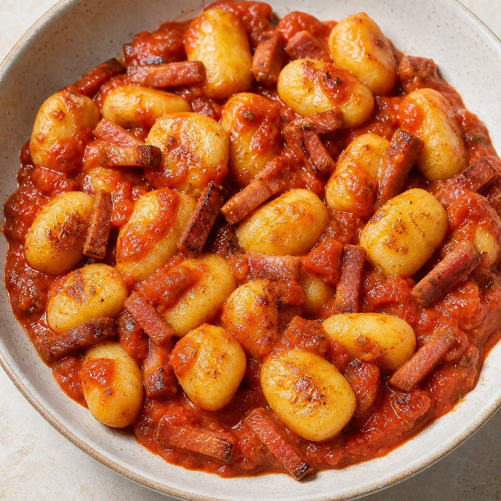 Gnocchis tomate-lardons