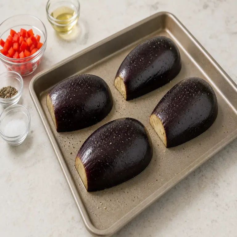 Aubergines farcies · étape 3