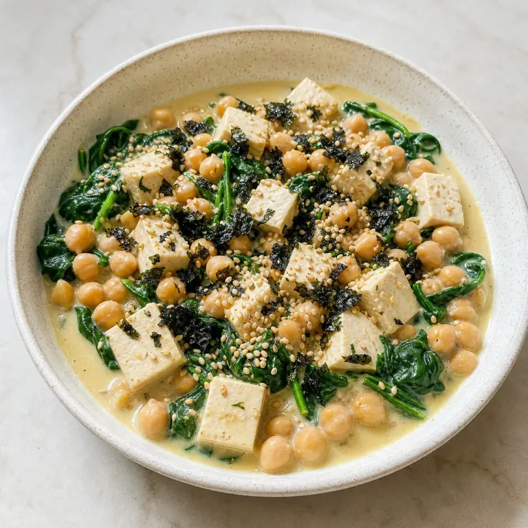 Tofu crème soja épinards