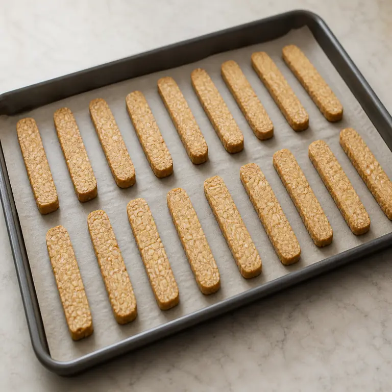 Bacon végétal de tempeh · étape 4