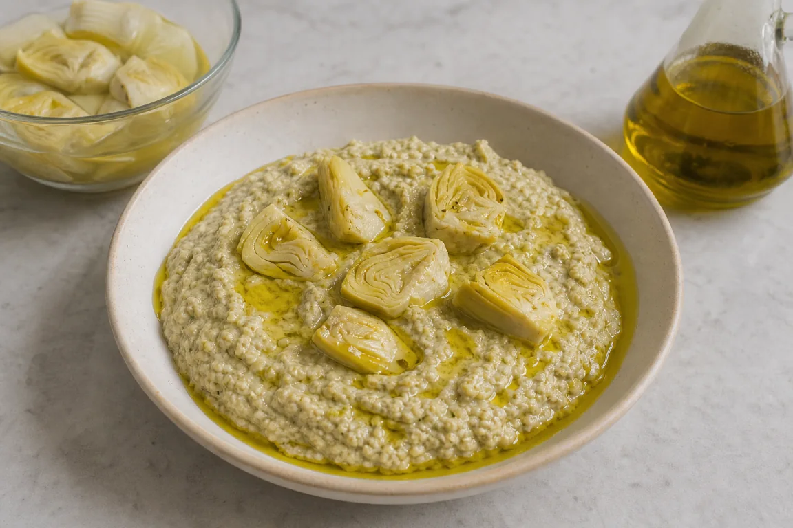 Illustration de l’étape « Étape 5 » pour la recette Artichaut Quinoa Dip.
