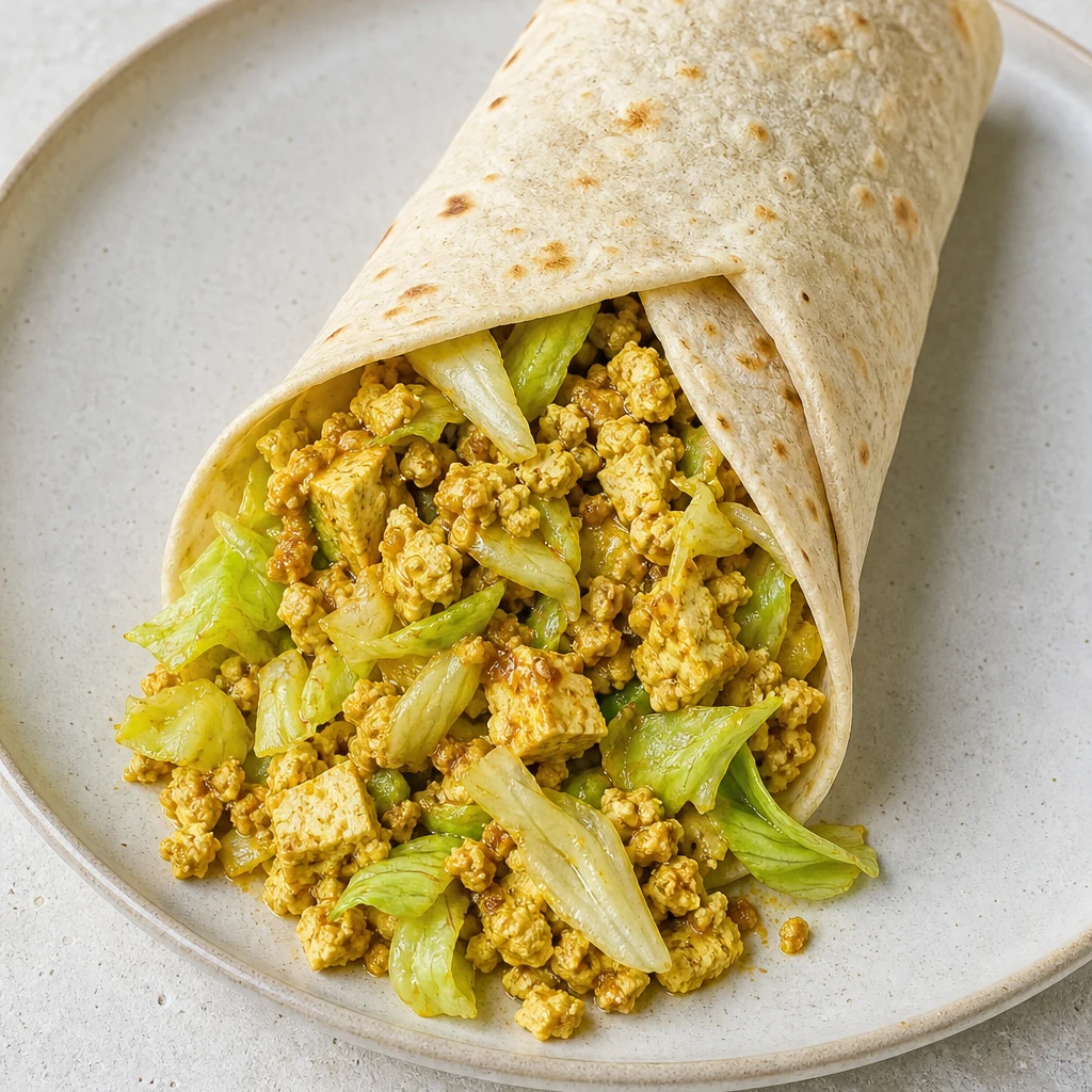 Wrap tofu brouillé