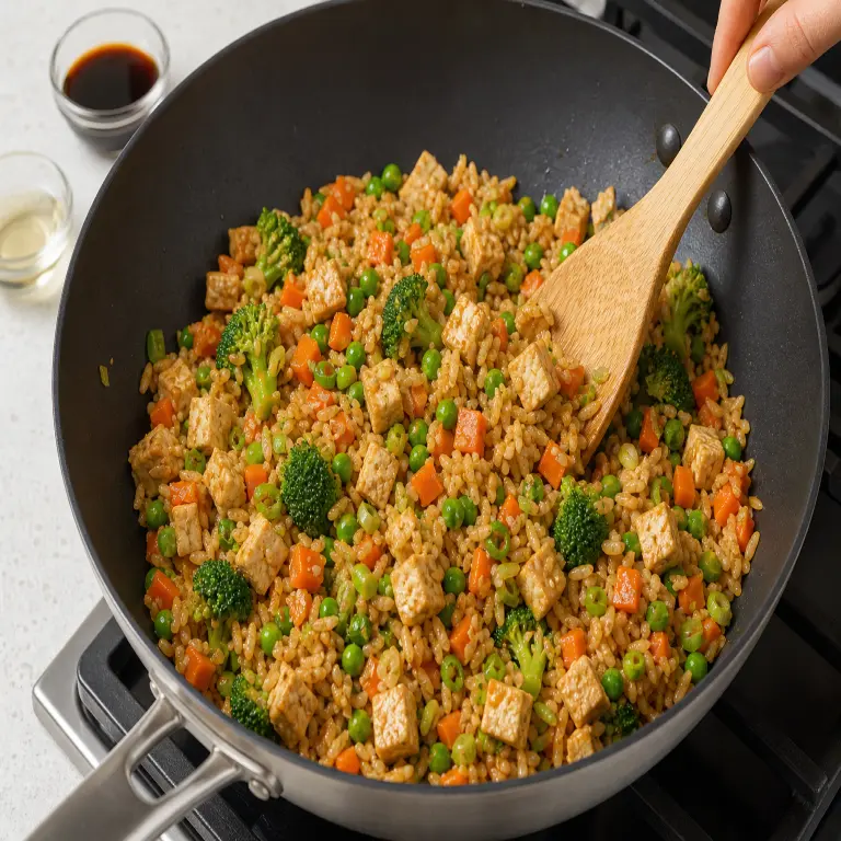 Riz sauté au tofu · étape 4