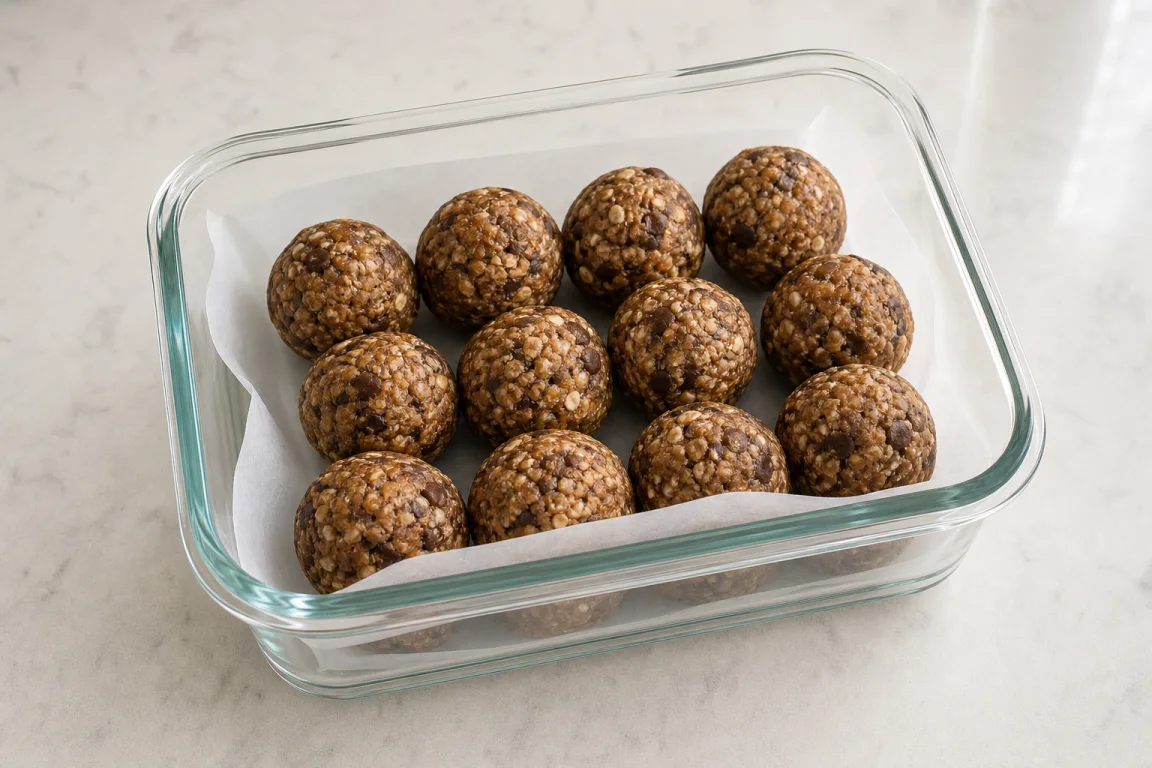 Illustration de l’étape « Étape 3 » pour la recette Boules de graines de chocolat au beurre d'arachide.