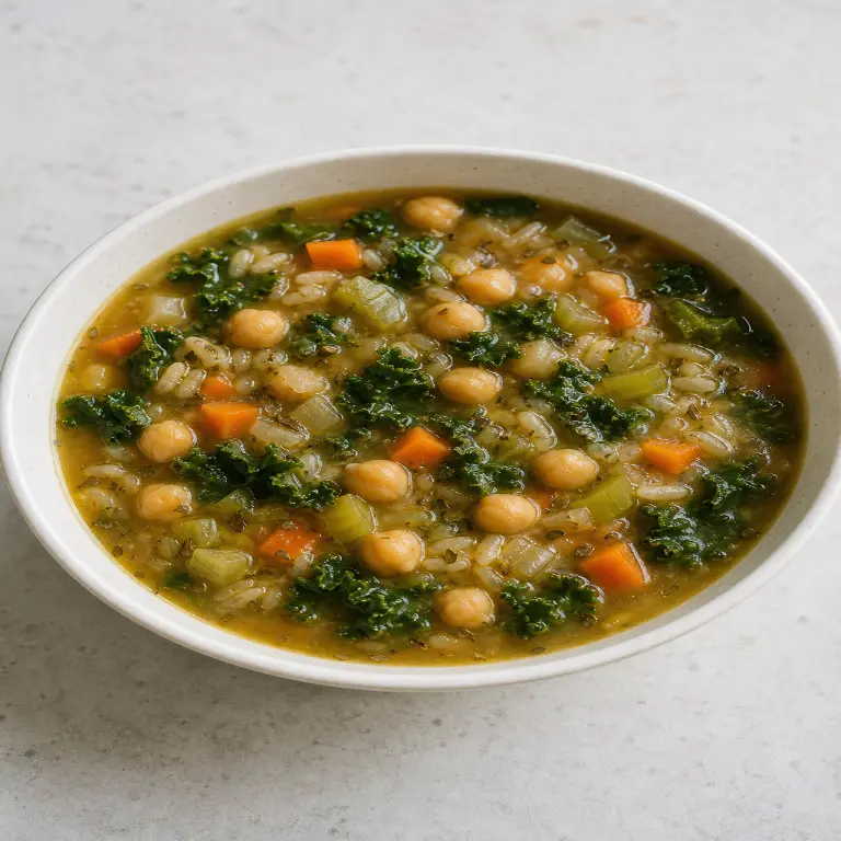 Soupe de pois chiches et riz