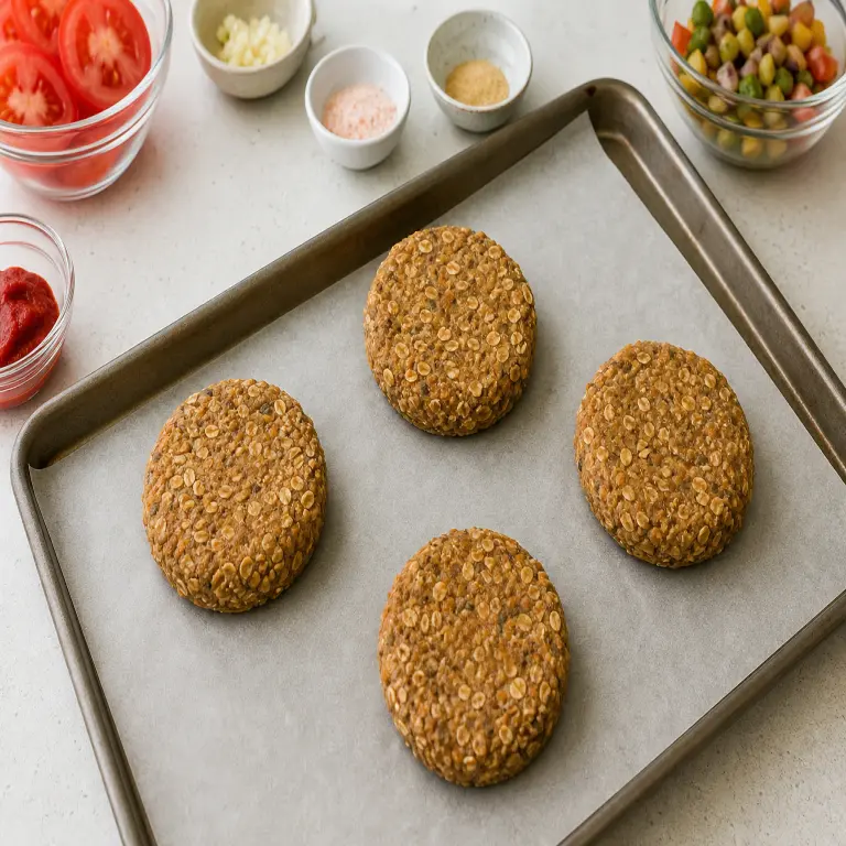 Burgers de lentilles · étape 3