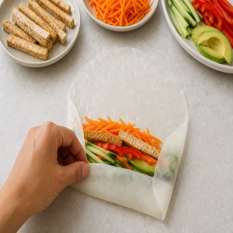 Rouleaux d’été · étape 4
