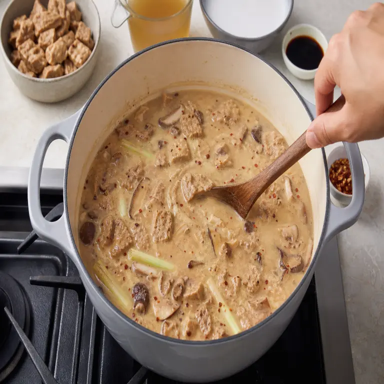 Soupe crémeuse à la noix de coco · étape 2
