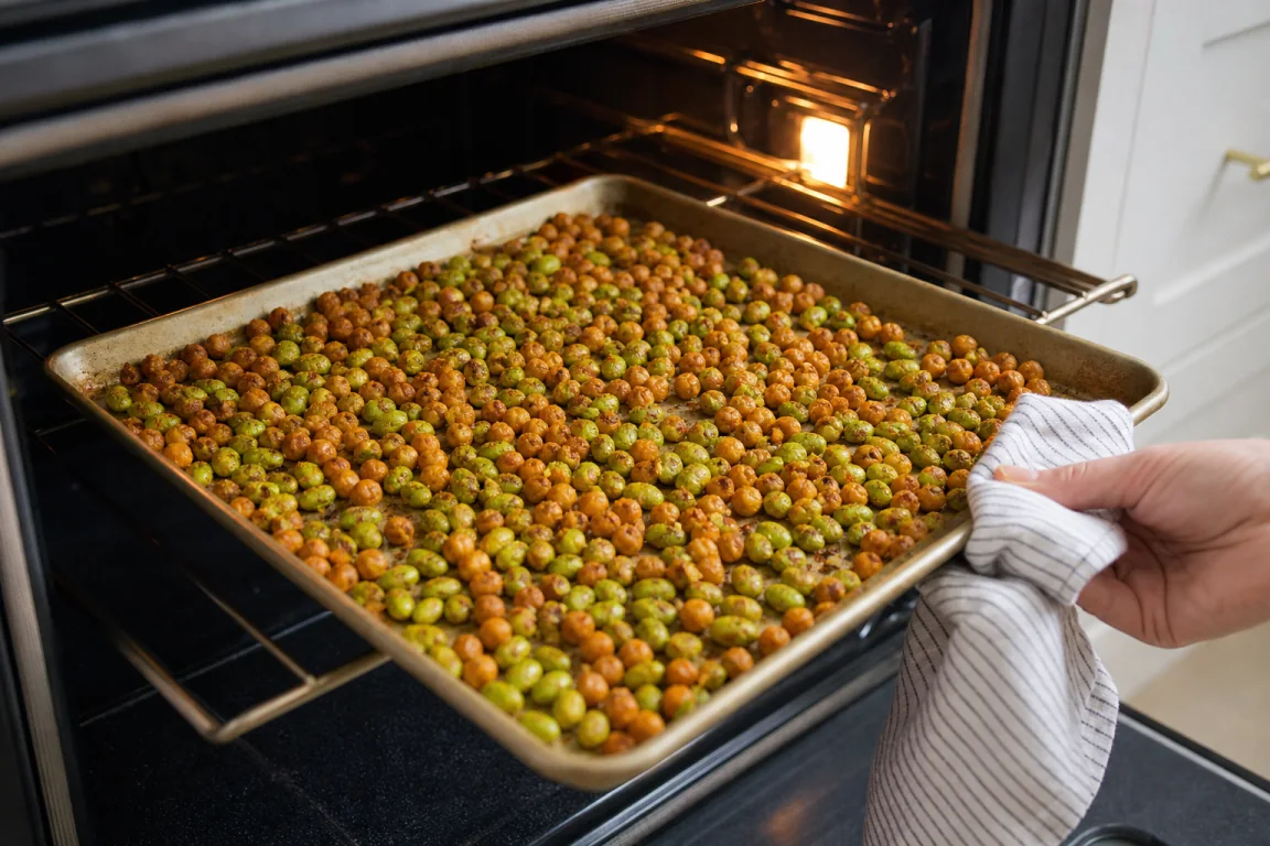 Illustration de l’étape « Étape 6 » pour la recette Édamame torréfié et pois chiches.