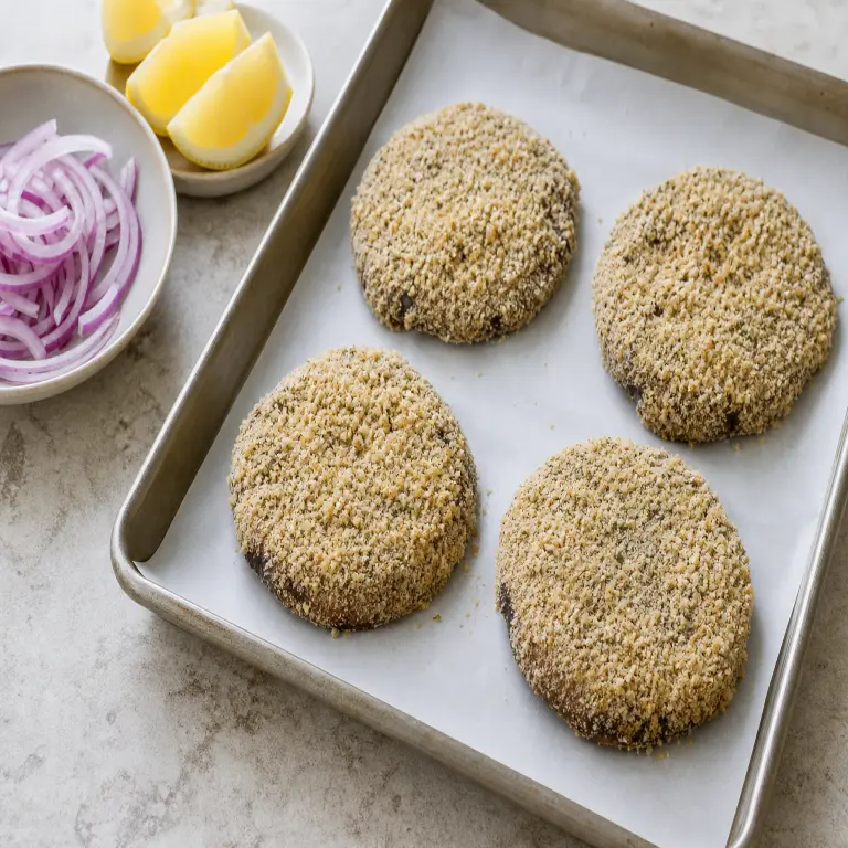 Escalope de portobello panée · étape 3