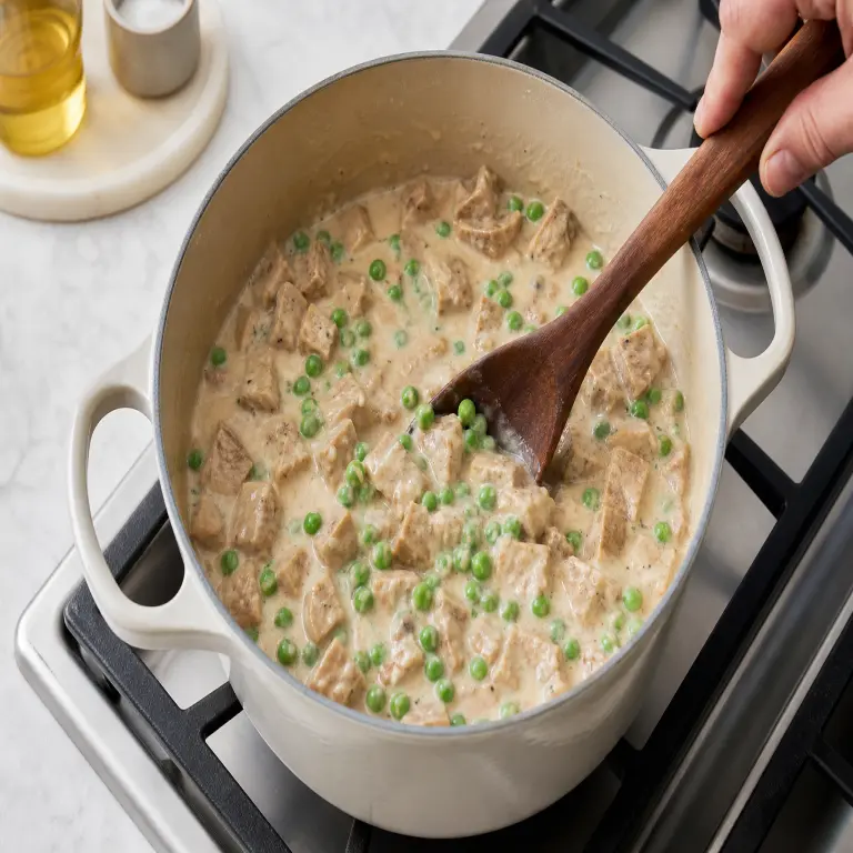 Tetrazzini végétal façon poulet · étape 6