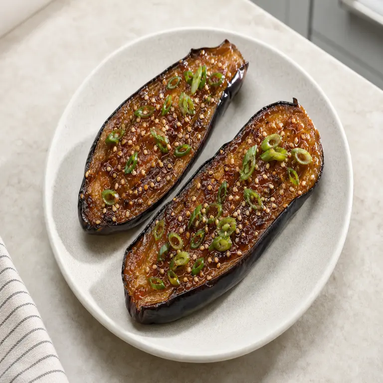 Aubergine laquée au miso · étape 6