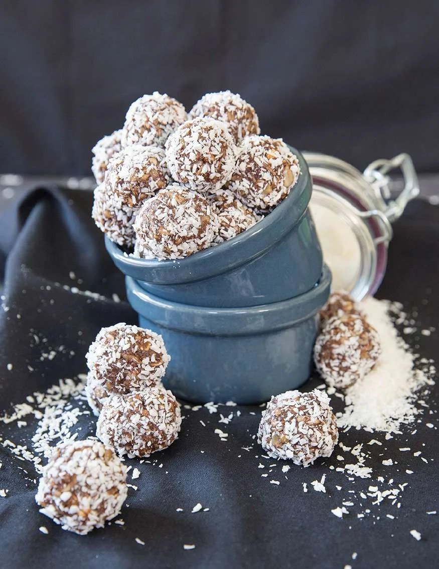 Boulettes crues datte et chocolat