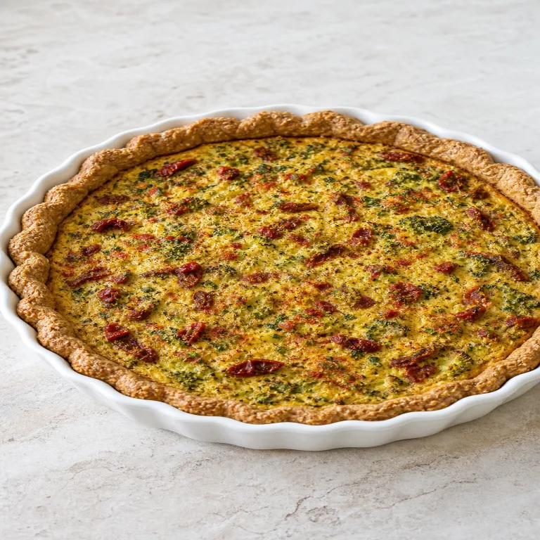 Quiche au brocoli et aux tomates séchées
