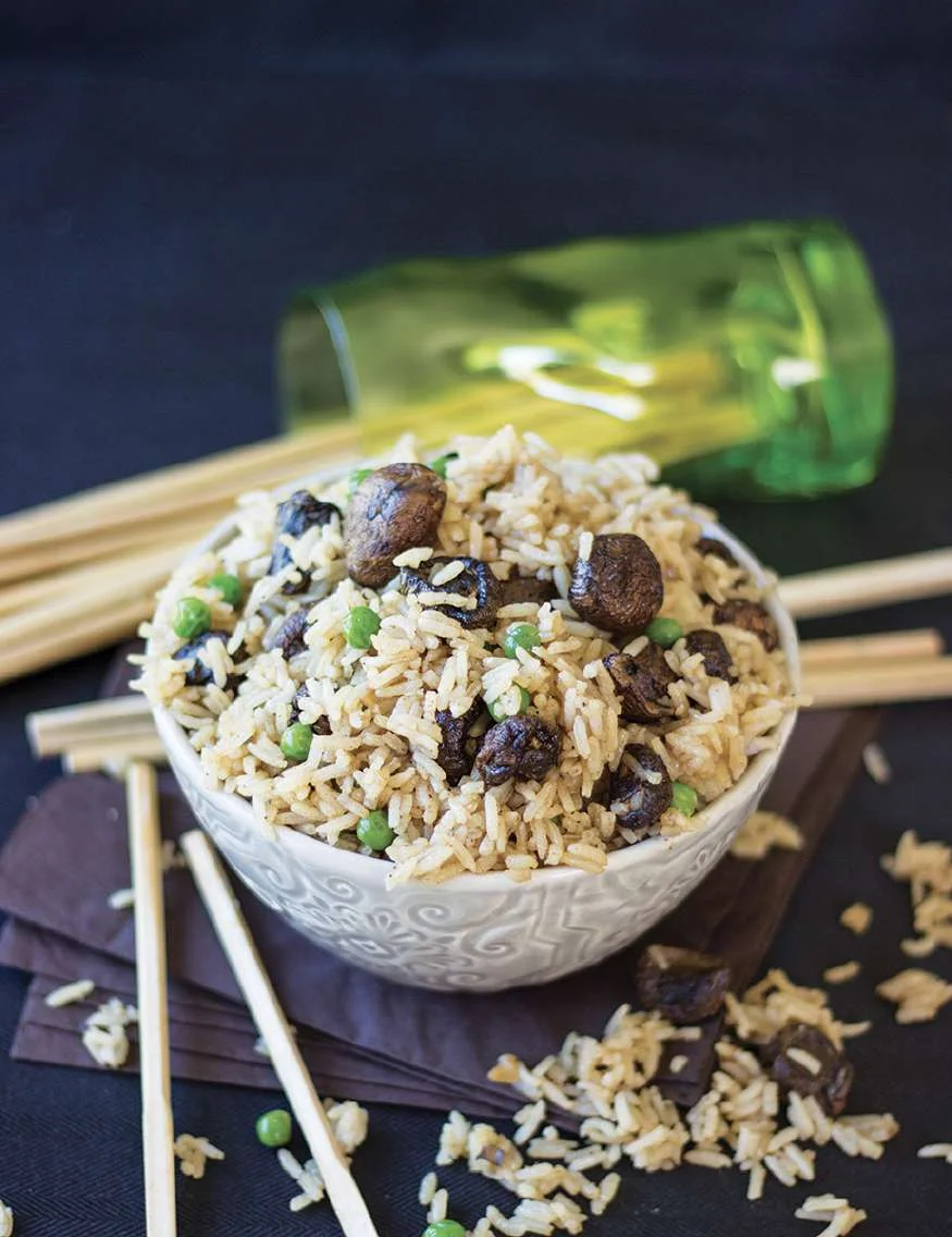 Riz gluant au seitan à la friteuse à air