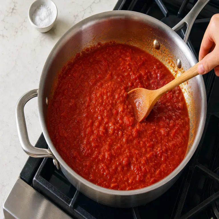 Penne à la vodka · étape 2