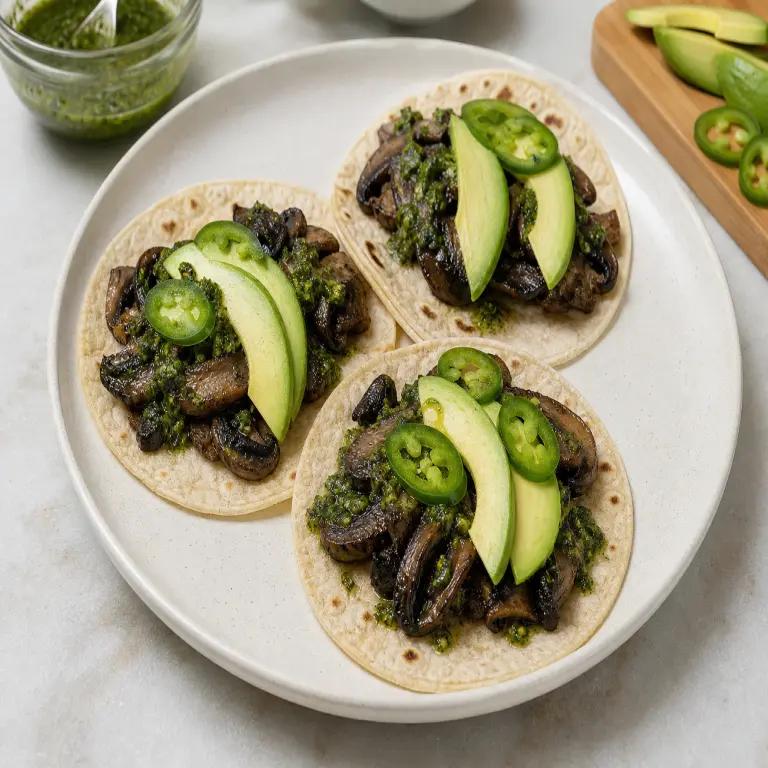Tacos de portobello au chimichurri · étape 2