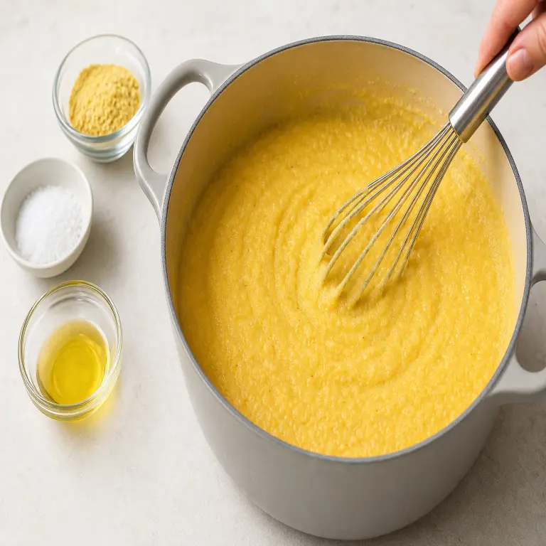 Polenta sauce marinara · étape 1