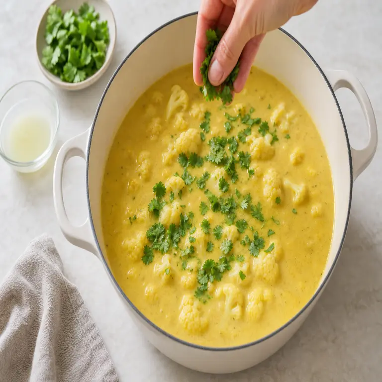 Soupe de chou-fleur au curry · étape 4
