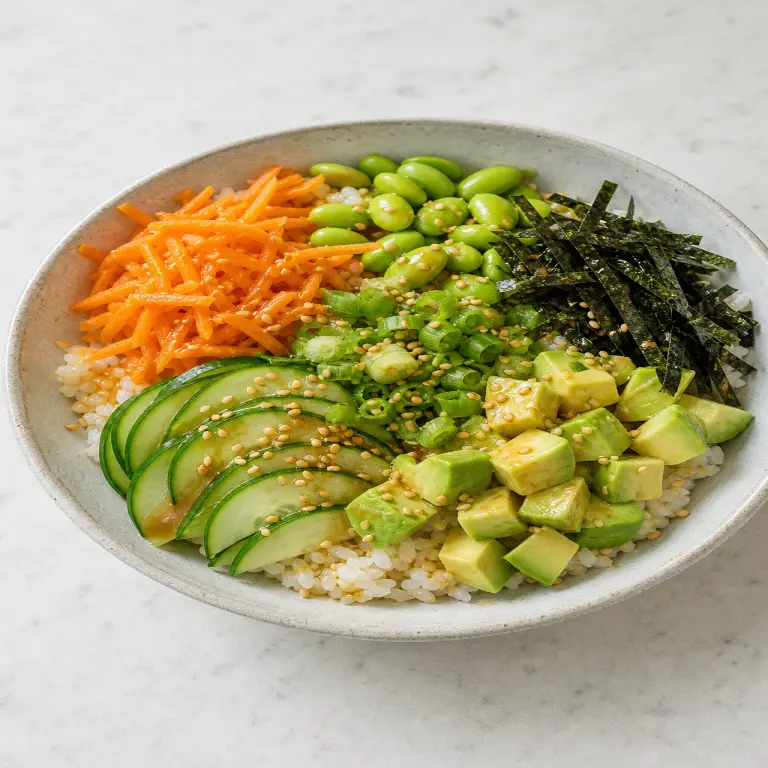 Bols de riz façon poisson végétal