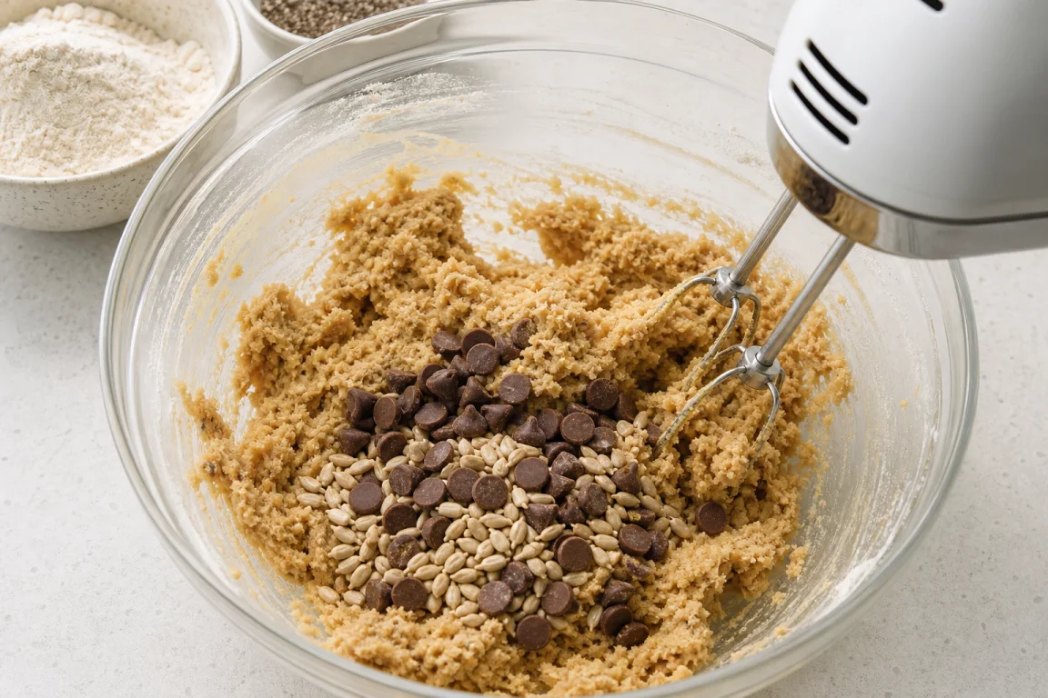 Illustration de l’étape « Étape 5 » pour la recette Cookies de protéines de tournesol au chocolat.