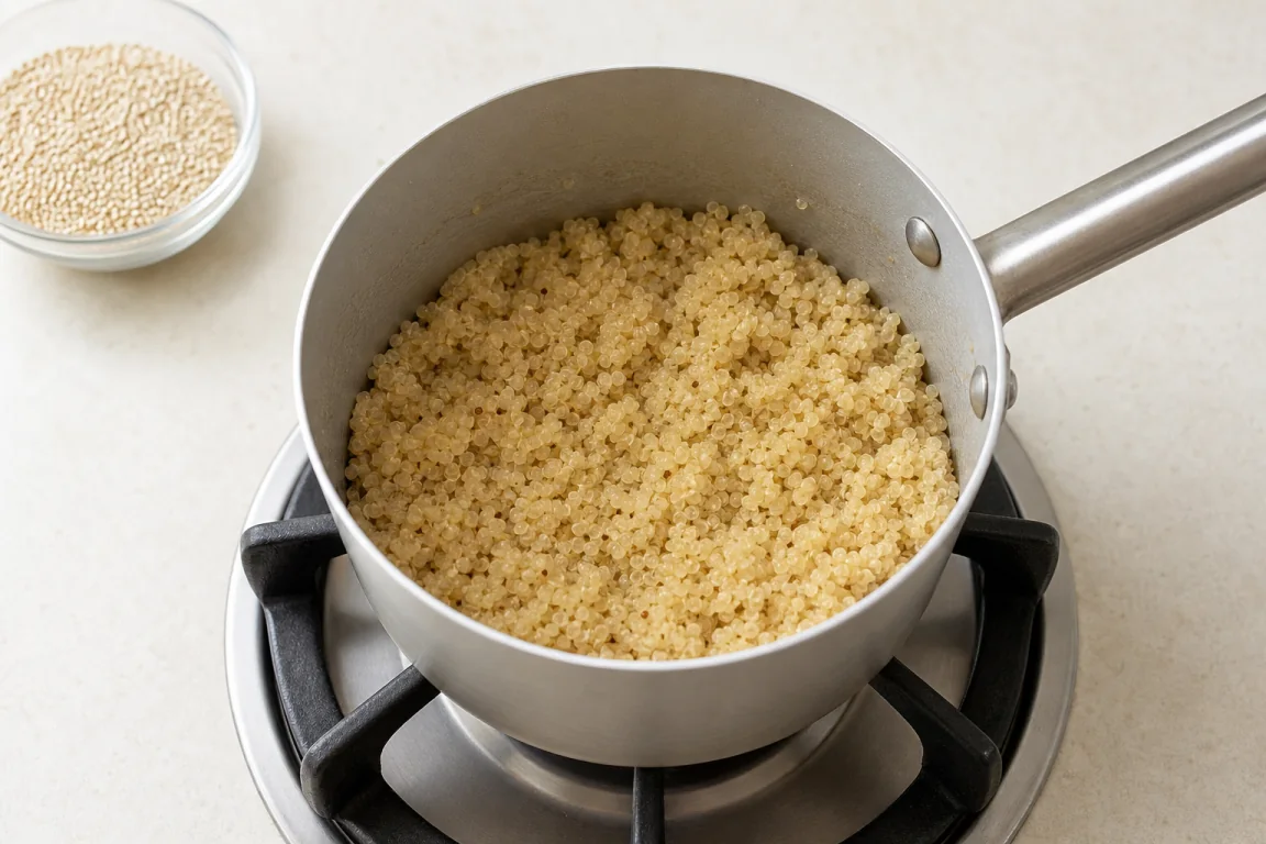 Illustration de l’étape « Étape 1 » pour la recette Muffins de protéines de quinoa fou.