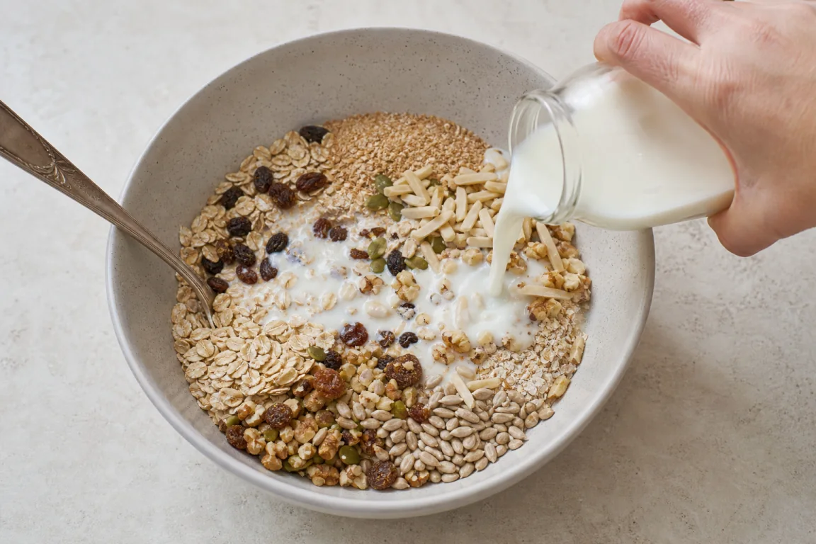 Illustration de l’étape « Étape 1 » pour la recette Nuitée Muesli.
