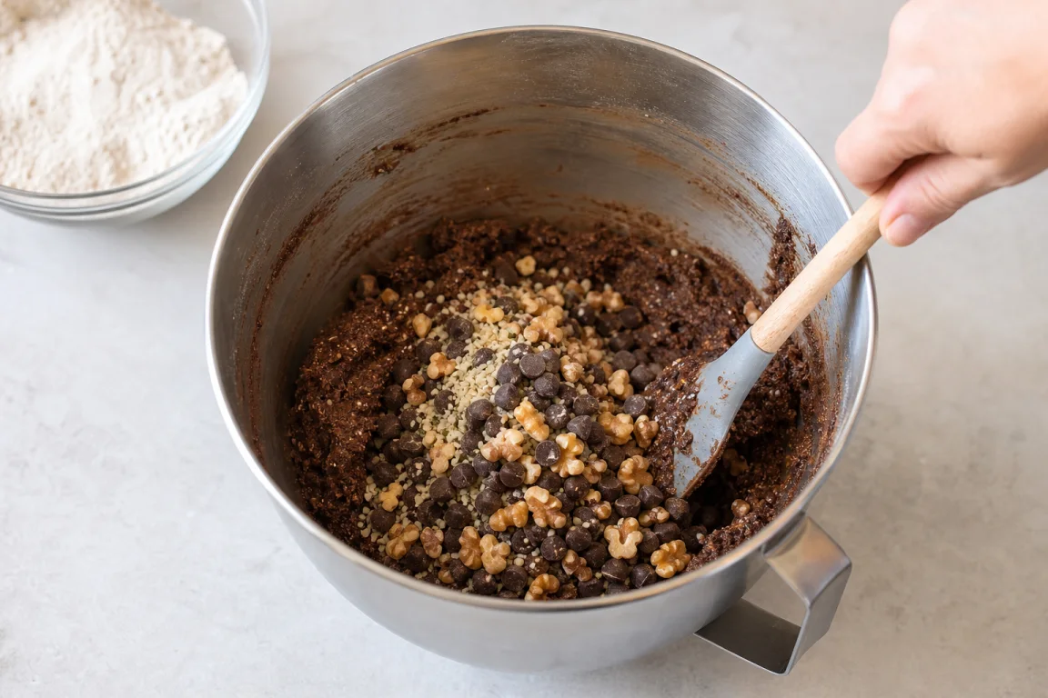 Illustration de l’étape « Étape 7 » pour la recette Riche cookies d'énergie chocolat.