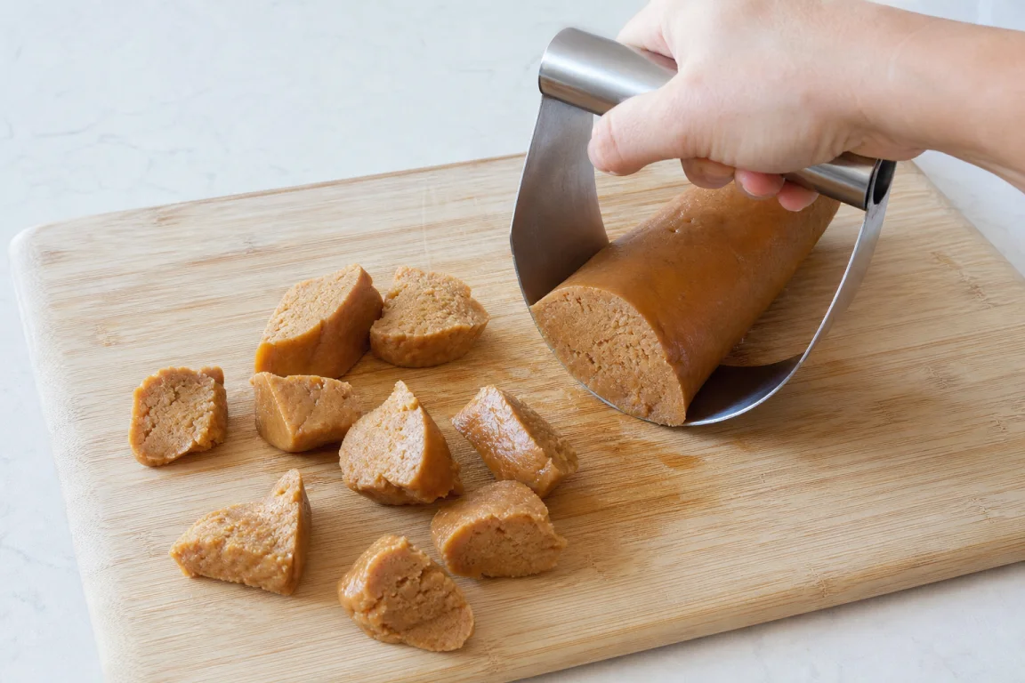 Illustration de l’étape « Étape 4 » pour la recette Nuggets fumés de seitan à la vapeur.