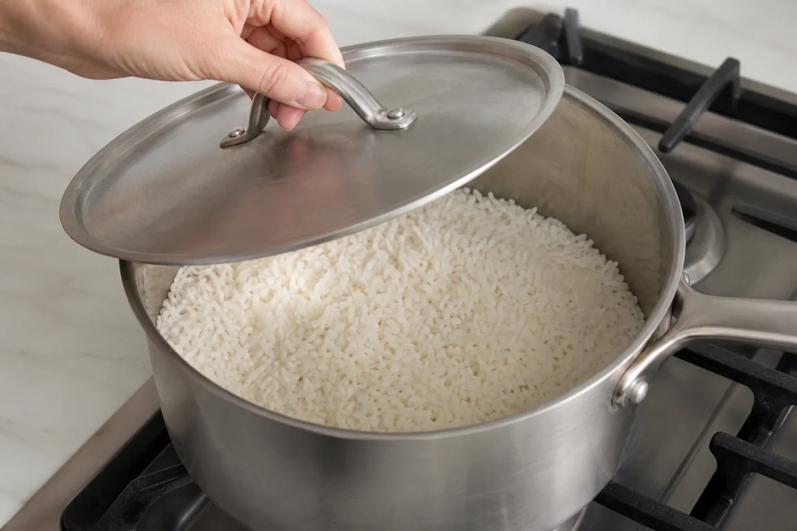 Illustration de l’étape « Étape 1 » pour la recette Riz collant frit à l'air avec Seitan.