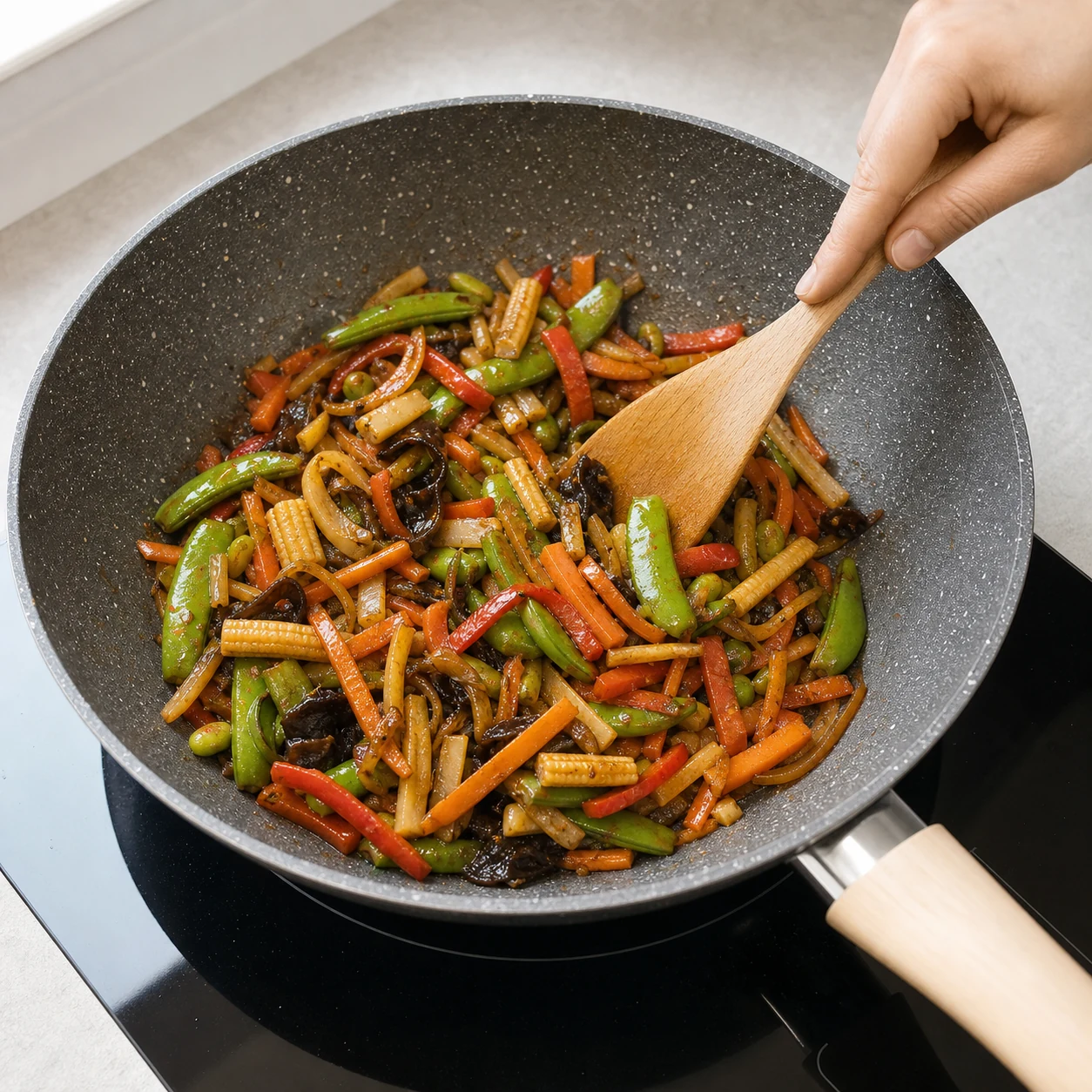 Tenders et wok surgelé — poêler le wok
