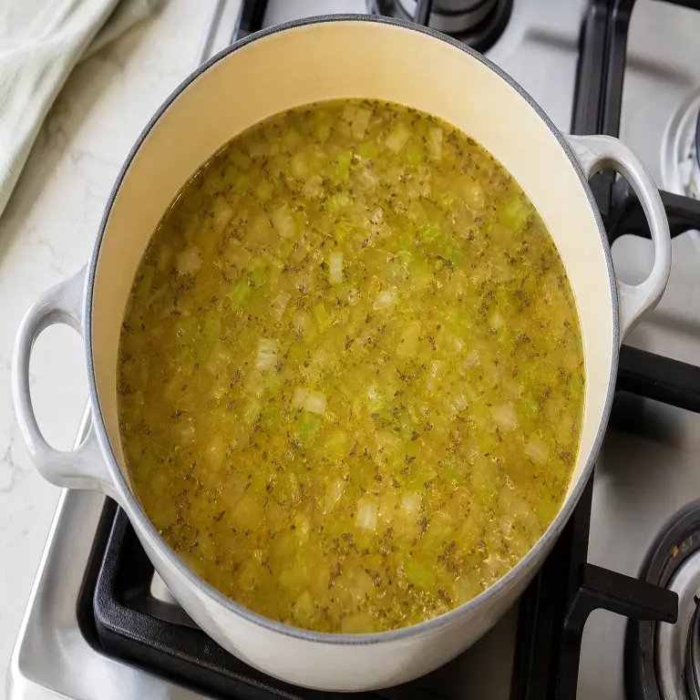 Soupe de pois chiches et riz · étape 2