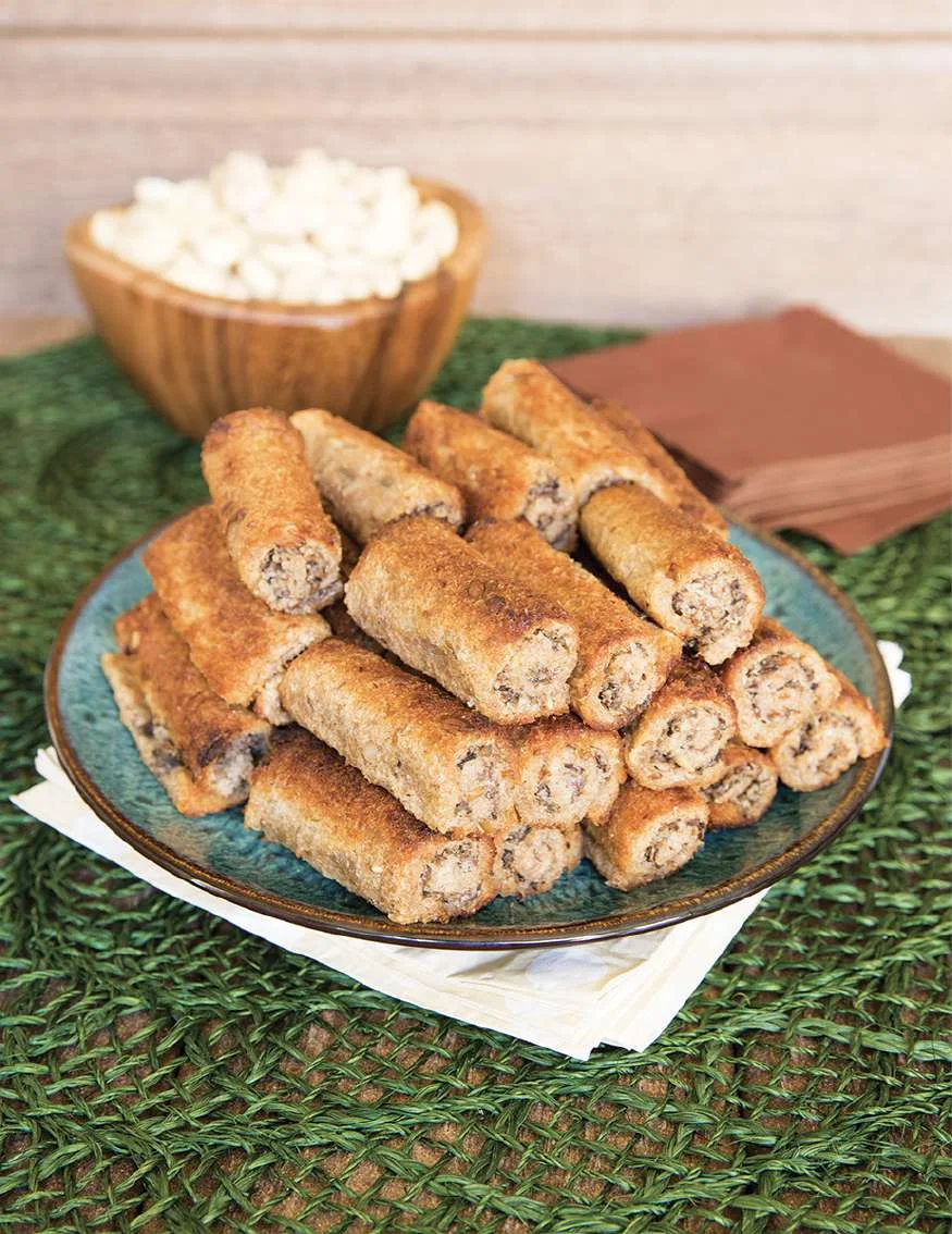 Roulés grillés et protéinés aux champignons