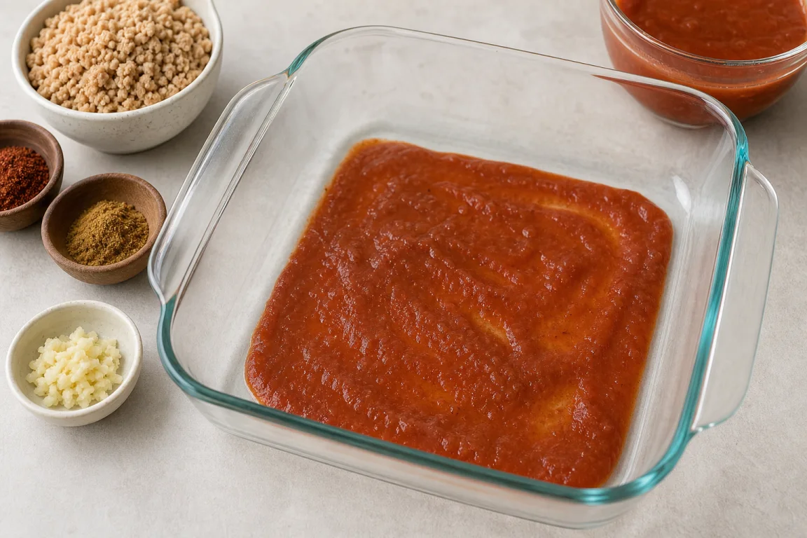 Illustration de l’étape « Étape 4 » pour la recette Enchilada Casserole piquée.