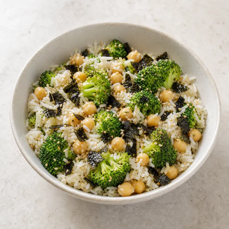 Riz brocoli sésame nori