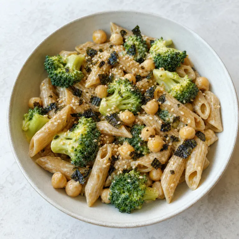 Pâtes crème soja brocoli