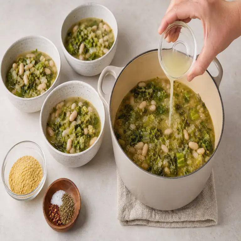 Soupe de scarole et haricots blancs · étape 3