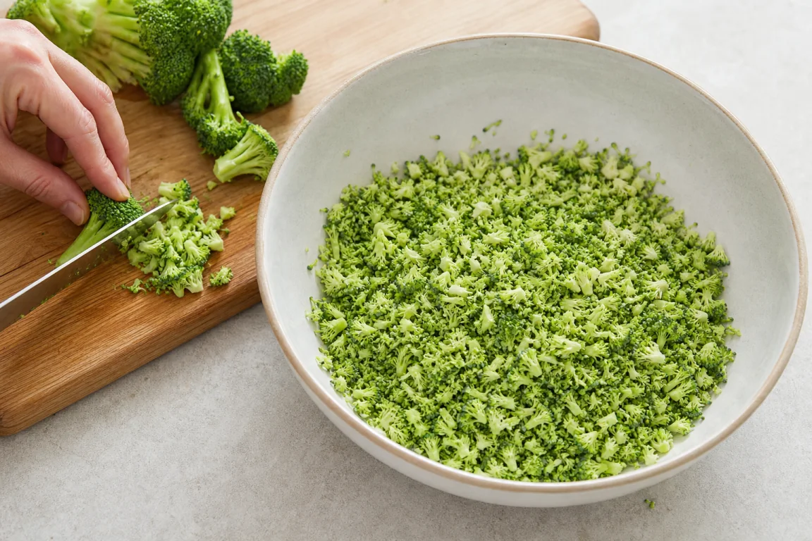 Illustration de l’étape « Étape 1 » pour la recette Pomme Brocoli Crunch Bowl.