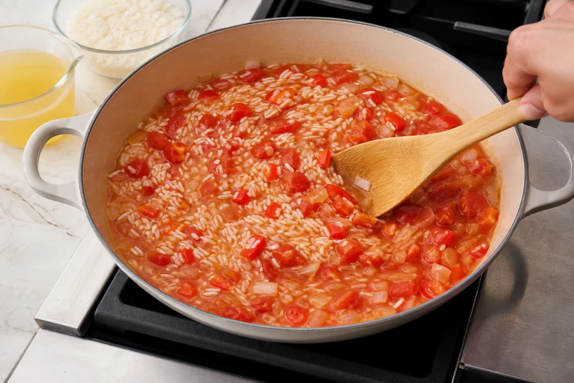 Illustration de l’étape « Étape 1 » pour la recette Arroz Con Seitan.