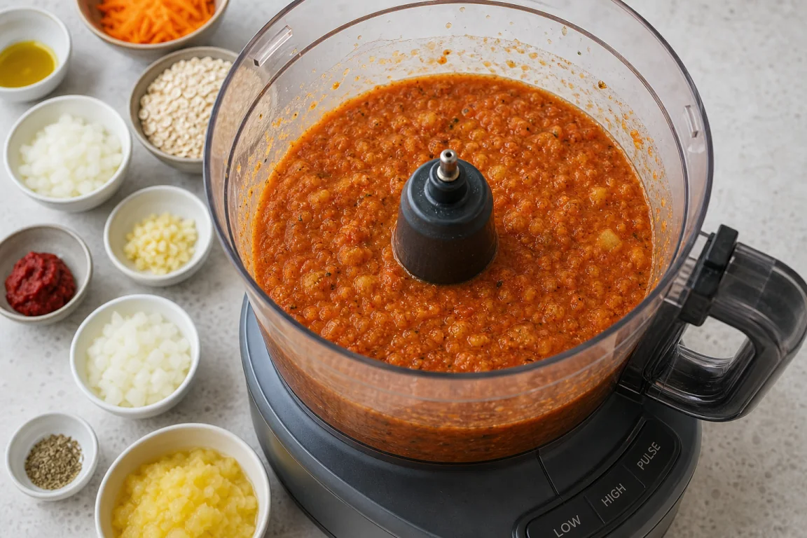 Illustration de l’étape « Étape 6 » pour la recette Boules de lentilles dans une sauce rouge douce et épicée.