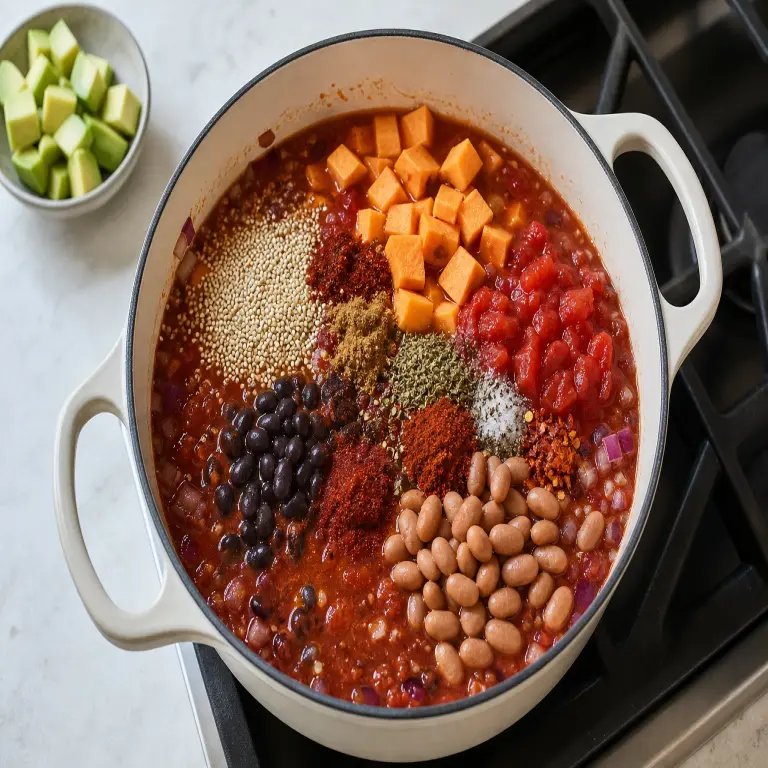 Chili au quinoa · étape 2