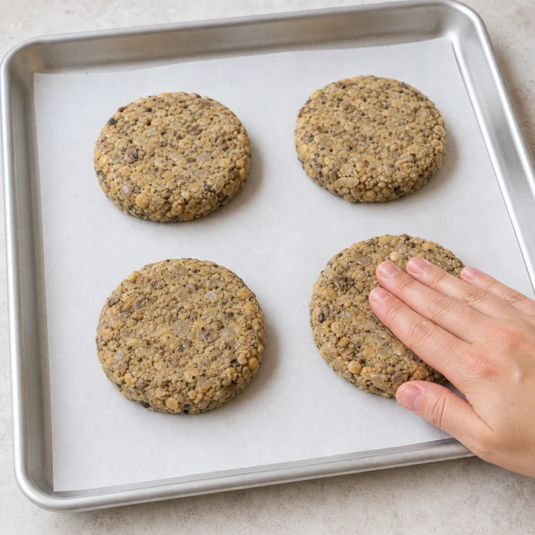 Burgers de pois chiches et champignons · étape 4
