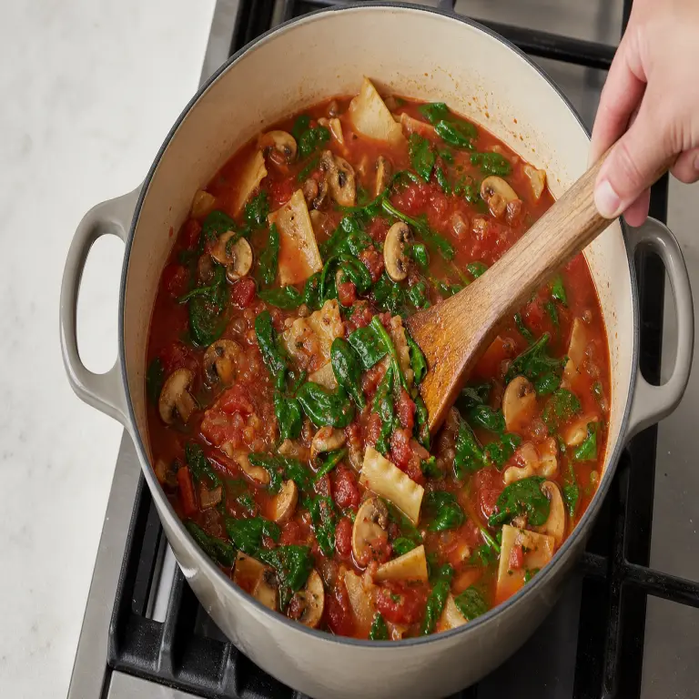 Soupe façon lasagnes · étape 4