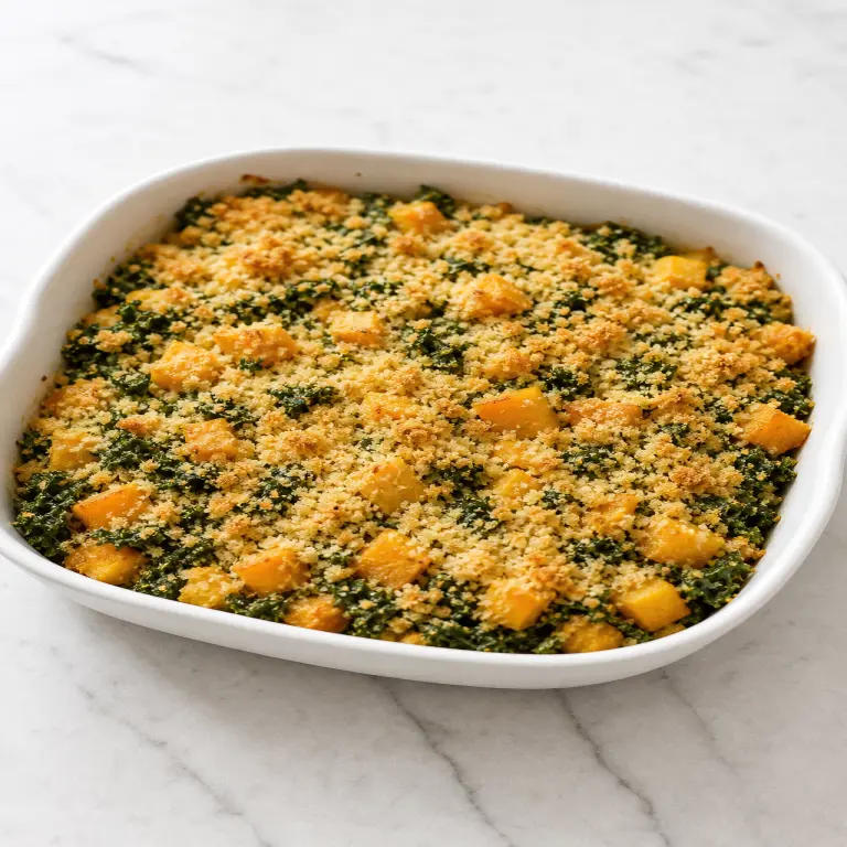 Gratin de chou kale et courge